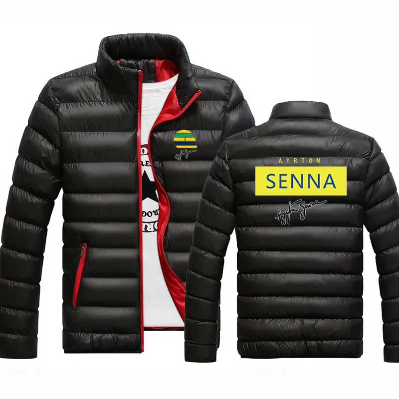 2023 New Ayrton Senna Vysoko kvalitný voľný čas Spring Jar Mens štvorfarebná bavlna Pohodlné tlačové šaty Coats Tops