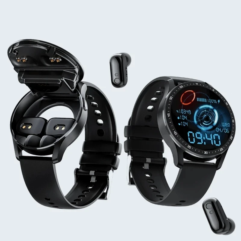 2023 Nové bezdrôtové Bluetooth Tws Two in One Headset Smart Watch Men Women Healt Sport Fitness Hudobné hodinky pre Android iOS