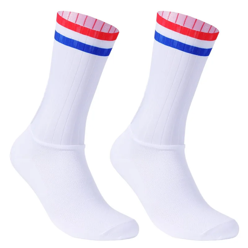2023 NOVÉ SILIKONY SILICON SELICON Summer Aero Socks Whiteline Cycling ponožky Men Men Men Bicycle Sport Running Bike Socks Calcetines