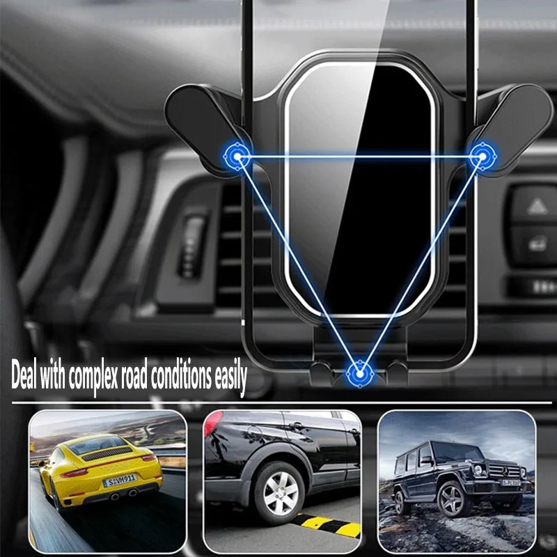 2023 Nový držiak telefónu s gravitáciou vozidla Air Vent Hook Phone Mount 360-stupňový držiak inteligentného telefónu pre auto na jednej ruke