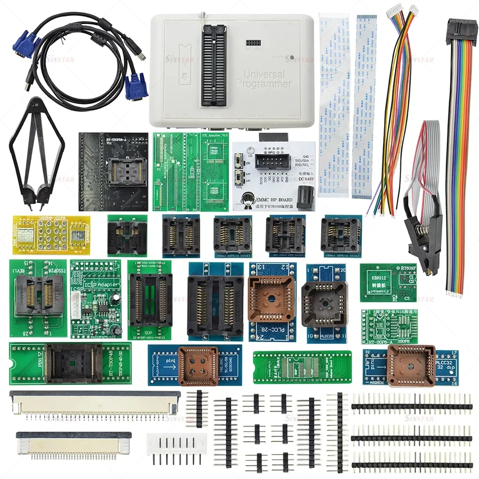 2023 % Originálny RT809H Universal Programátor EMMC-NAND Flash Programátor s 36 adaptérmi Úplné adaptéry rýchla preprava