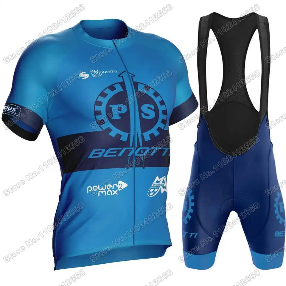 2023 P&S Benotti Team Cycling Jersey Set letné cyklistické oblečenie mužov súprav