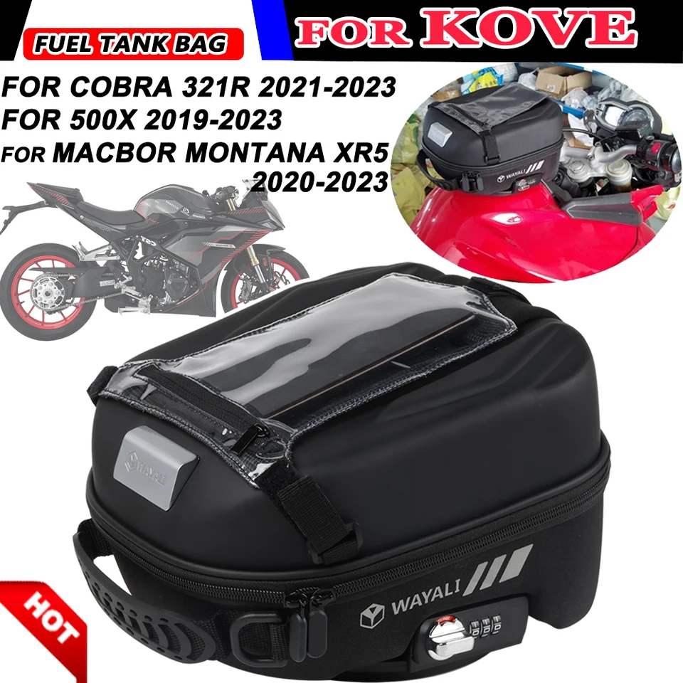 2023 pre Kove Cobra 321R 500X Macbor Montana XR5 Tank Tank Tank s adaptérom Tank Adapter Ring Touch Storage Balíček
