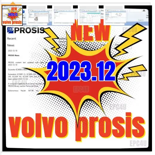 2023 R4 Construction Equipment Prosis 12.2023 V4.5.6.0 (diely+oprava) pre Volvo s crackom neobmedzeným inštaláciou na inštaláciu