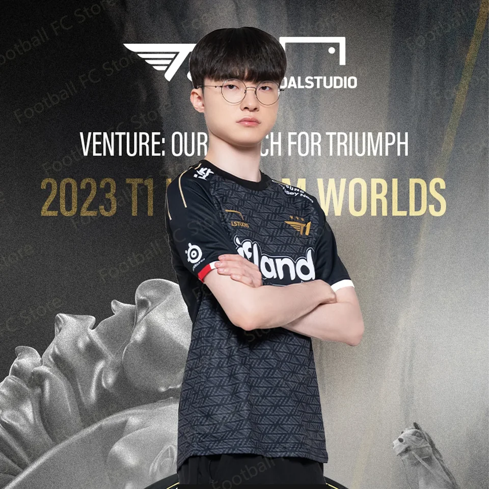 2023 S13 League of Legends World Finals T1 Esports Professional League Training Uniforma Faker Tričká