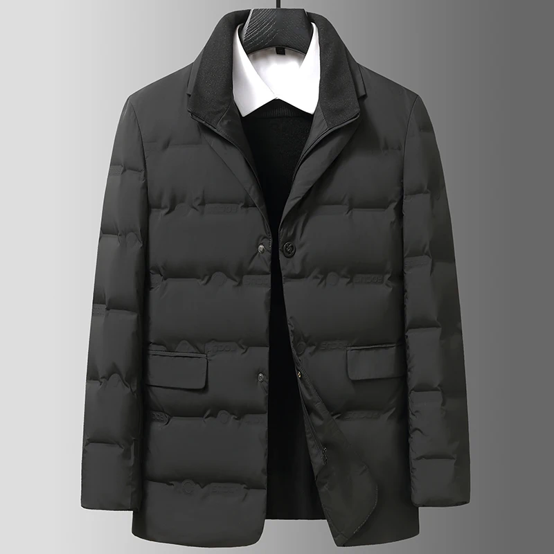 2023 Zimné príležitostné módne obchodné obchodné súpravy Pánske stopy polotovej kabáty Windbreaker New Men Coat Canada Parka Jacket Top Glastion