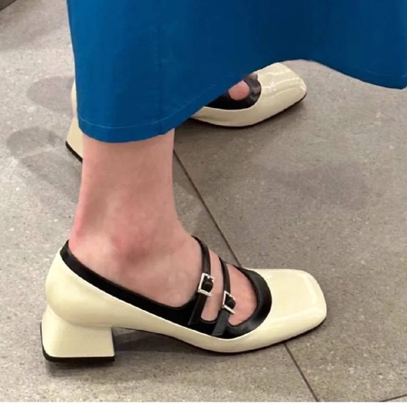 2023 Značka Dámska topánky Mary Janes Dámske vysoké podpätky Módne opasky Kancelária a kariéra Nové námestie Toe Women Women Zapatos