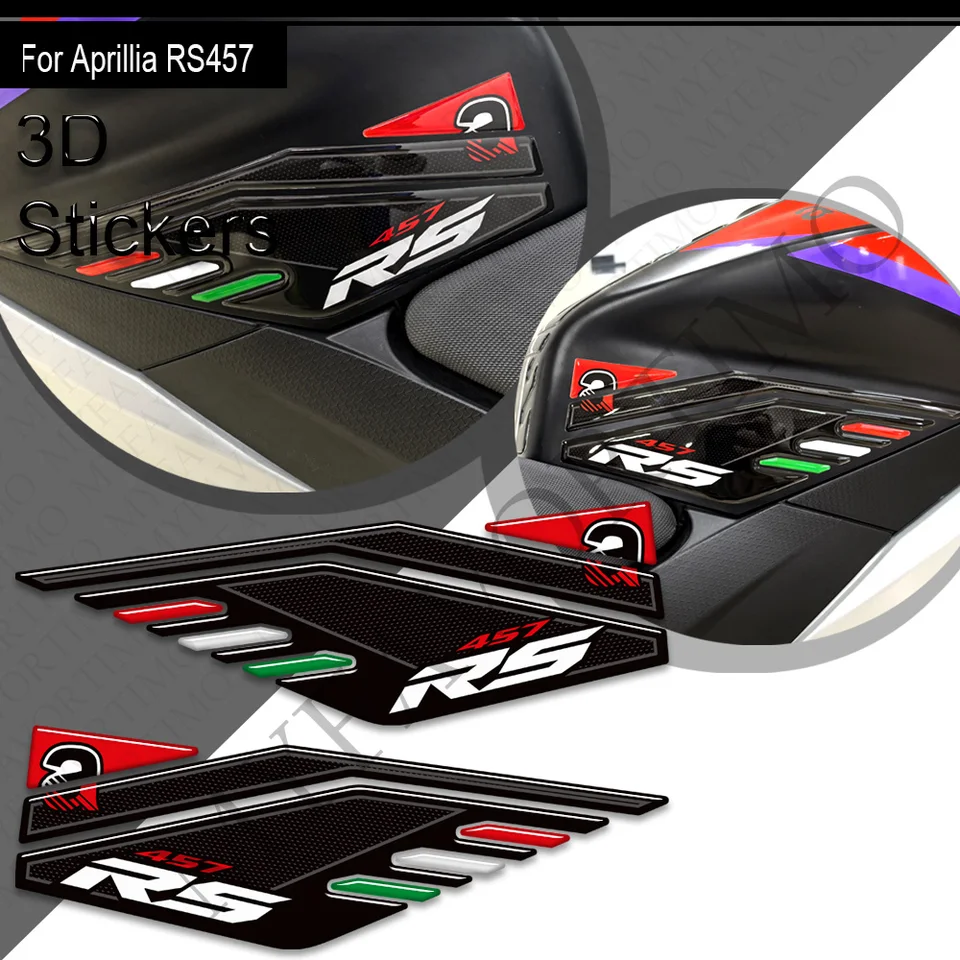 2024 2025 pre Aprilia RS457 RS 457 Ochranné podložky na bok rútkoch plynové palivové olej koleno Kladenie Fenderové kolesá nálepky na nálepky
