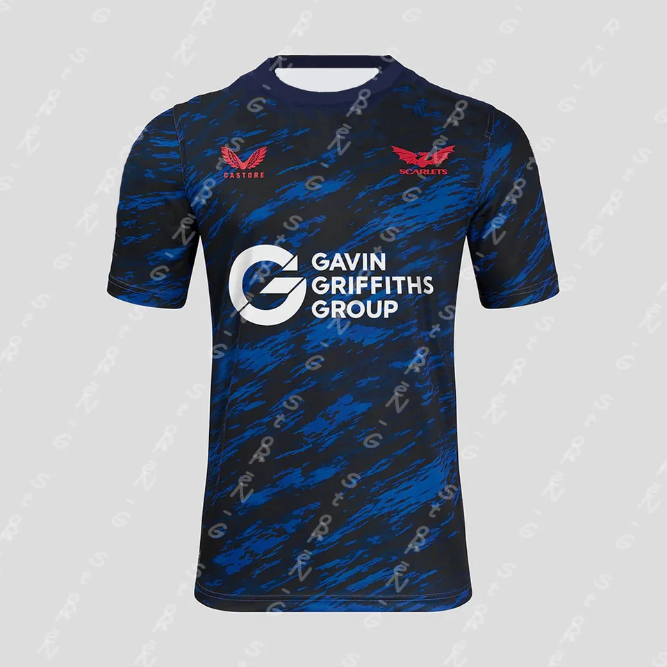 2024-25 Nový príchod štýlu Scarlets Away Futbal Jersey Muž Ženy Športové tričko Tričko Denné cvičenie Futbal 3D módne tričko 3D