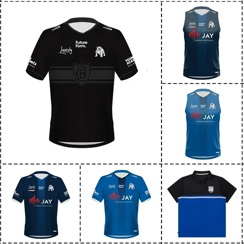 2024 Bulldogs Polo košeľa / výcvik ragby dres - Veľkosť mužov: S -5XL （Názov tlače） najvyššia kvalita