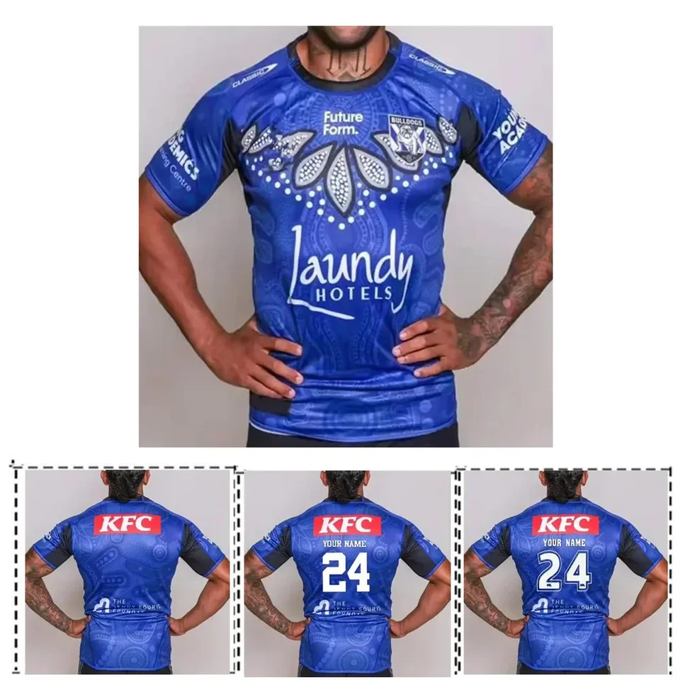 2024 BULLDOGS Pôvodný ragbyový dres - Veľkosť mužov: S -5XL （Vytlačte si vlastné meno číslo）