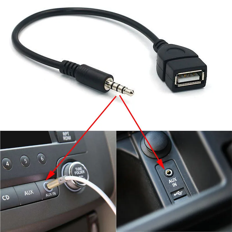 2024 CAR MP3 Player Converter 3,5 mm mužský aux zvuk pre Volkswagen VW Jetta Golf Passat B5 B6 Beetle Polo Bora Caddy MK5 Skoda