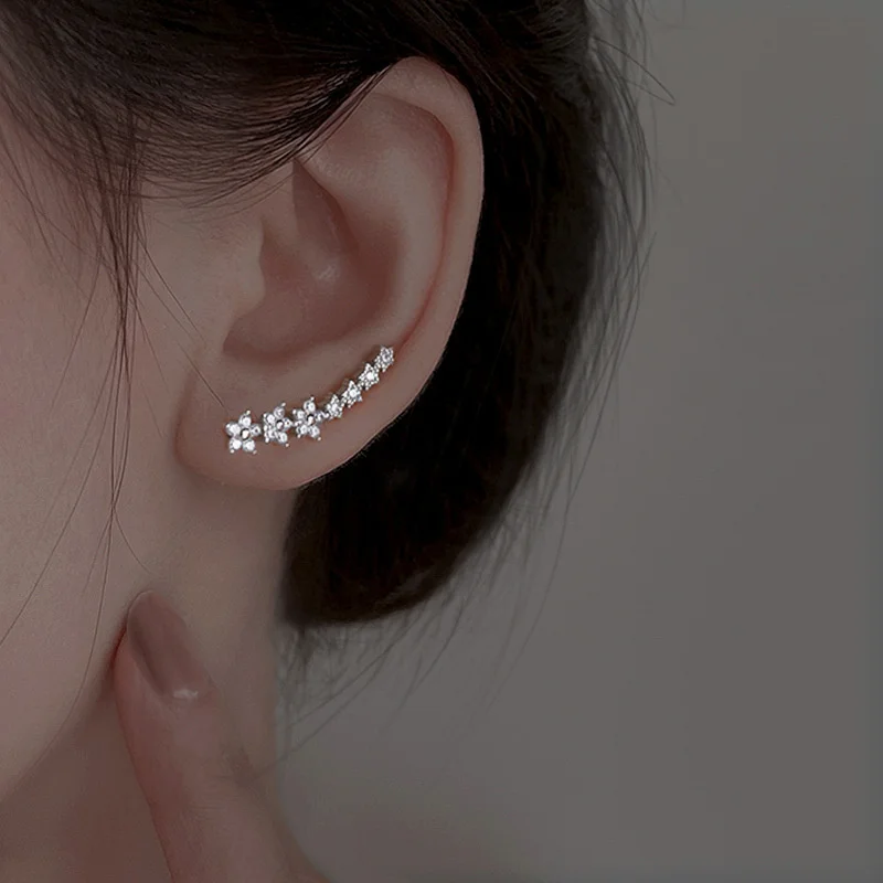 2024 Chic Dámske náušnice Crystal Ear Hadičky / prehľadávače Čisté náušnice s kamienkami pre ženy Darček pre šperky 1 Darček