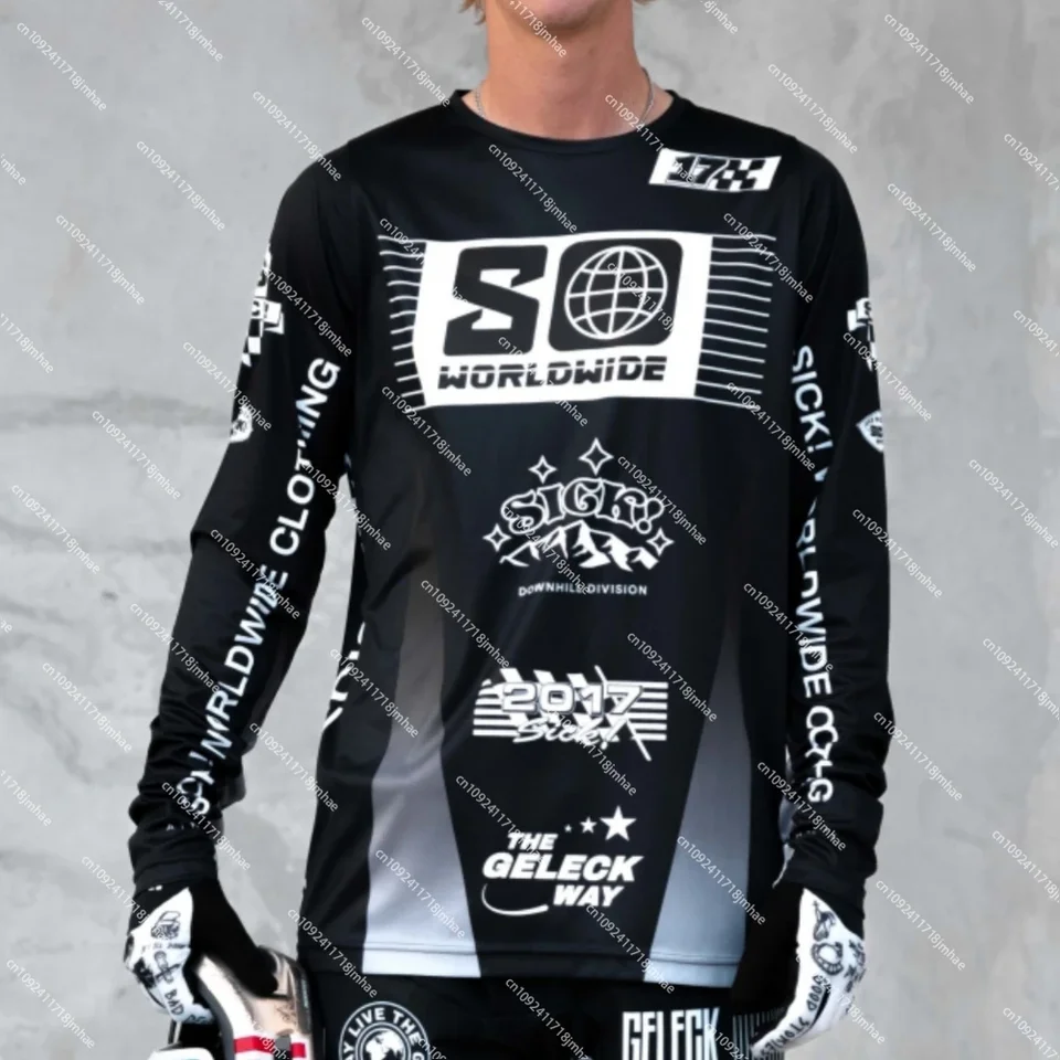 2024 Chorobné MTB Tričko Cycling Jersey Muži z kopca Mountain Bike BMX Man Motokros Racing Long Ruckve Motorcycle oblečenie bicykel
