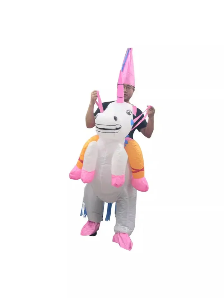2024 Cosplay dospelý dinosauur jednoznačný roztomilý nafukovacie oblečenie vtipné kostýmy vtipné rekvizity Halloween kostým 05