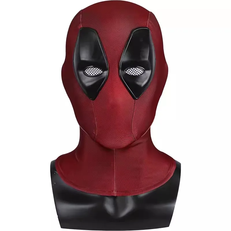 2024 Deadpool Cosplay maska ​​kostýmov prop Dospelý Deadpool Masks Polyester Halloween Party Head Gear Dress Up kostým (bez škrupiny)