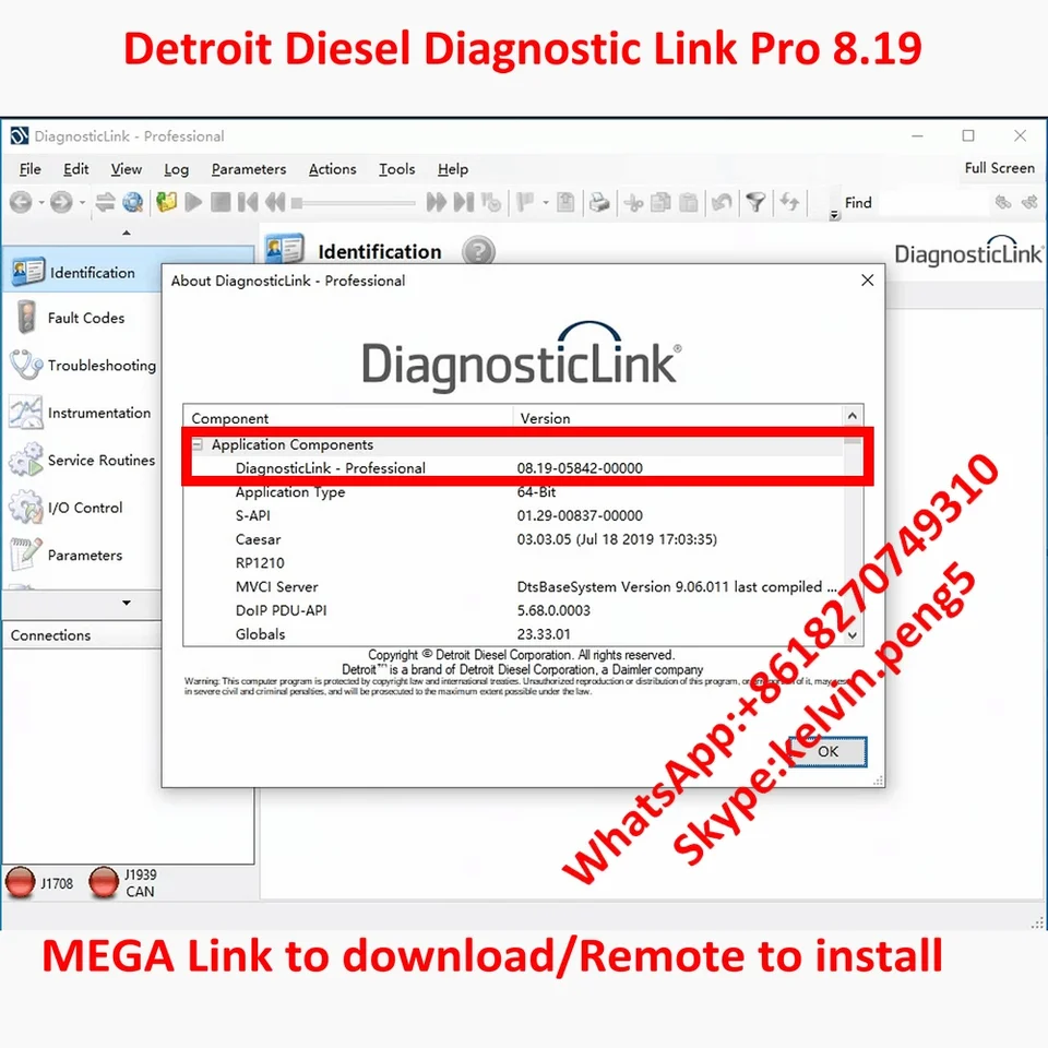 2024 Detroit Diesel Diagnostic Link DDDL 8.19 SP1 Professional Level 10+Riešenie problémov 2024.07