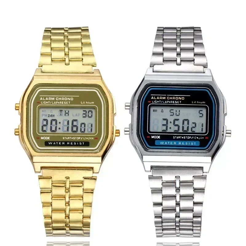 2024 Digitálne hodinky pre mužov Športové vodotesné náramky Clock Gold Electronice Led Wrictwatch Ženy Casucal Montre Homme Relogio