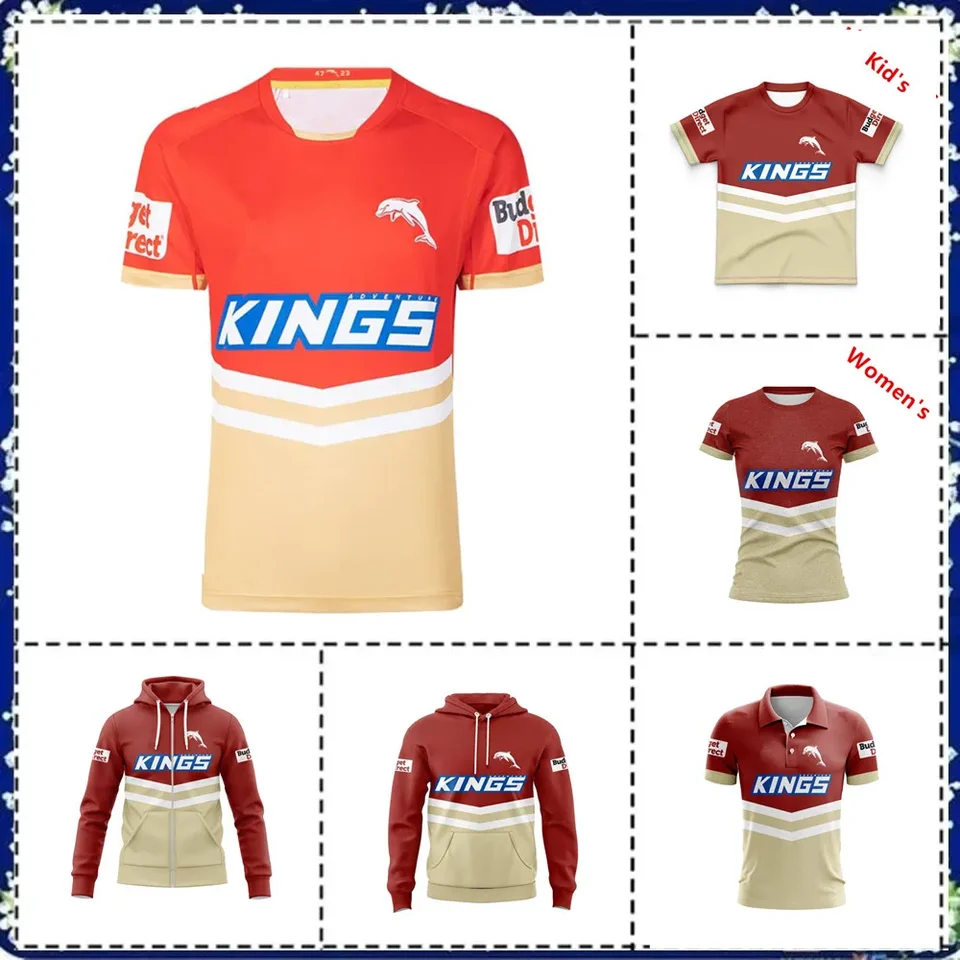 2024 Dolphins Mens Home Rugby s kapucňou zips dres Deti-veľkosti Women's-Men: S-XL-5XL (Názov a číslo print)
