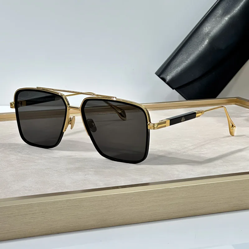 2024 END II LUXURY Pánske slnečné okuliare Nové špičkové štvorcové zliatiny Klasické dvojité mosty Gold Black Gradient UV400