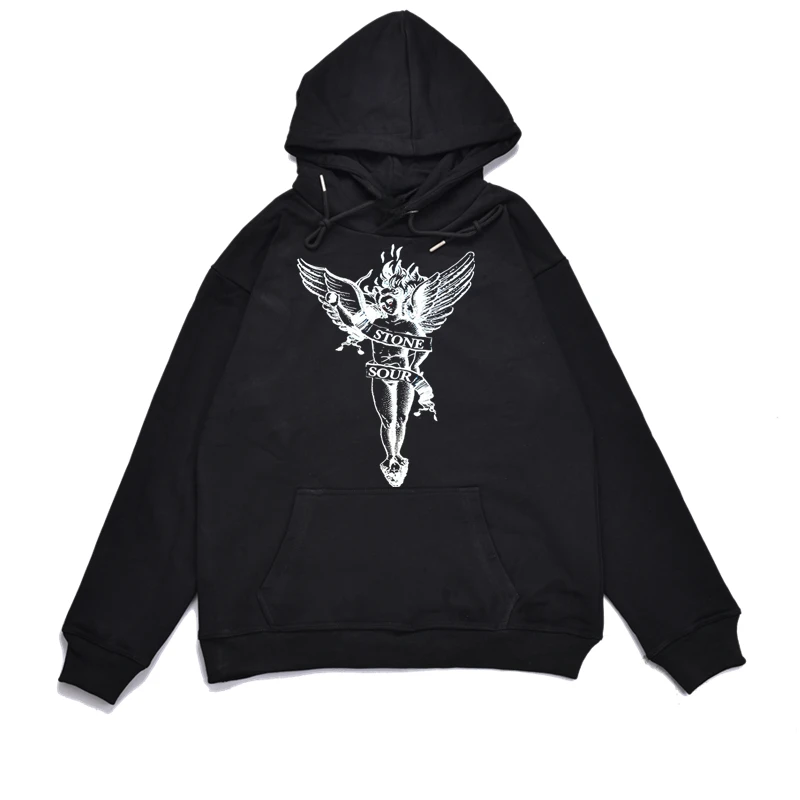 2024 Európske a americké alternatívne alternatívne kovové rockové kapely Stone Sour Sour Tlated Hoodie Loose Bunda pre mužov a ženy