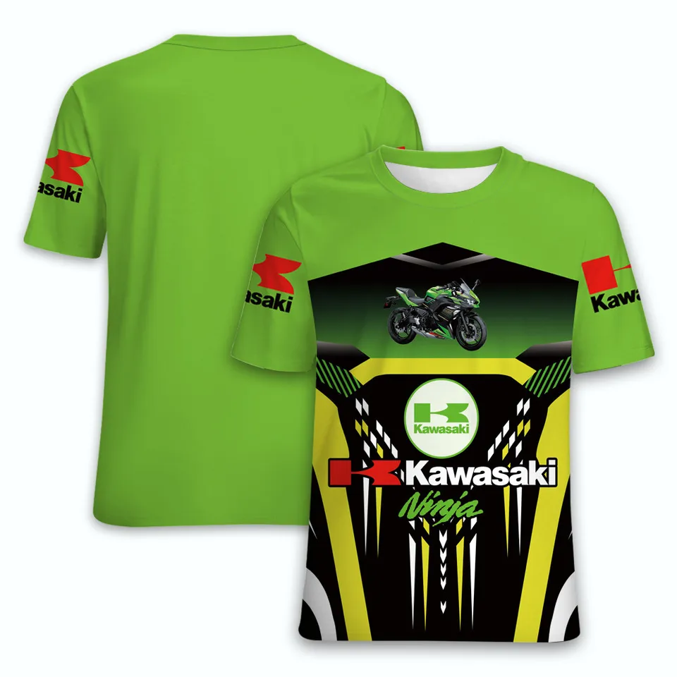 2024 Fashion Kawasaki Moto Sport Tričko pre fanúšikov motokrosu 3D tričko darček pre mužov Motorycle Grafické tlačové závodné preteky Teamwear