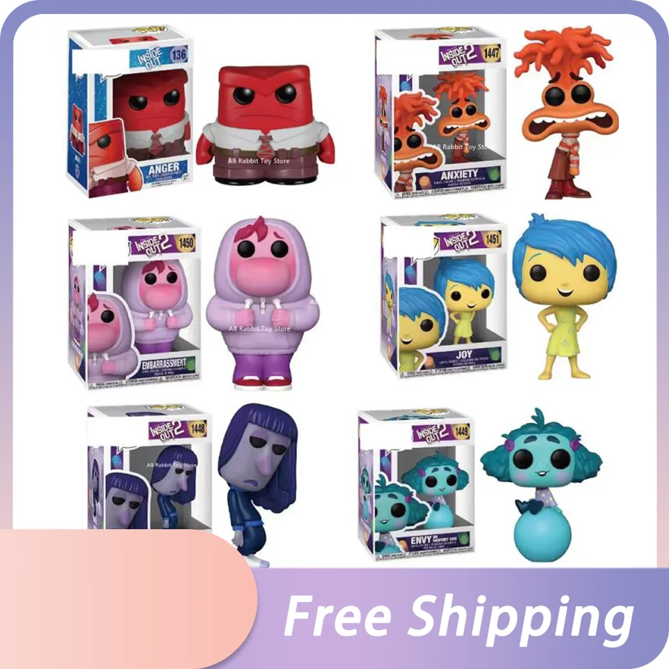2024 Funko pop Inside Out 2 Anime Figure Film Version Edition Action Figurine Model PVC Socha Room Ozdob Zbierka hračiek