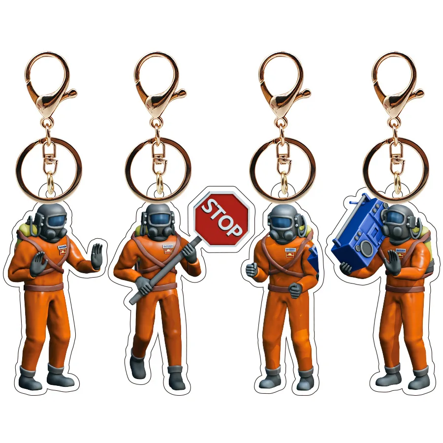 2024 Game Lethal Company Keychains Karikatúra postava Kľúčový prsteň pre mužov Pre mužov prívesky Fanúšikov