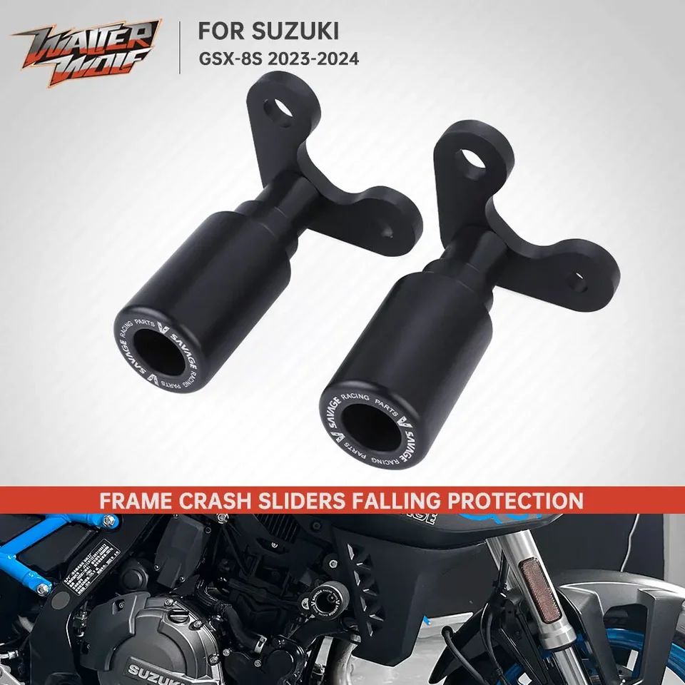 2024 GSX-8S GSX 8S 2023 Motocyklová rámová posúvače Crash Protector pre Suzuki GSX8S Motor Crash Crash Bay Bobin Pad Guarding Guarding