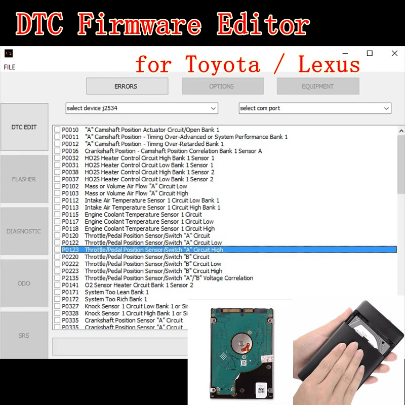 2024 HOT PREDAJ PRE TOYOTA/LEXUS DTC Firmware Editor Softvér Softvér pre 76Fхх MicroControllers English Version ECU Programovanie