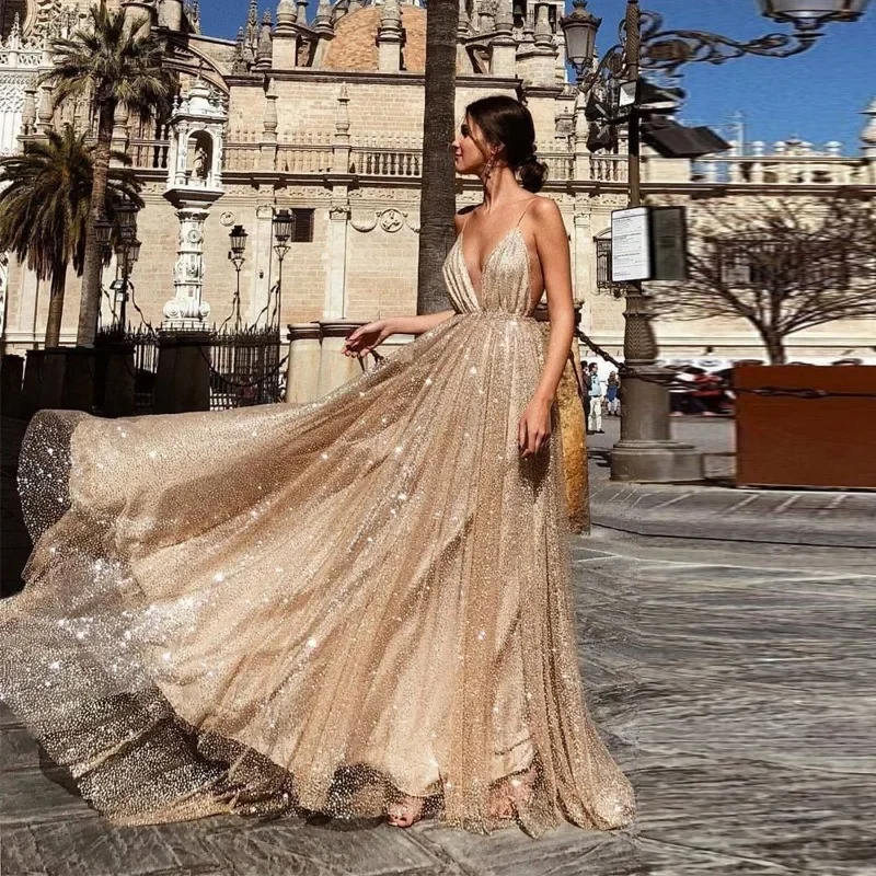 2024 Jarné leto Nové šaty Elegantné štíhle fit sexy sexy šaty s ne-panelom dlhé šaty