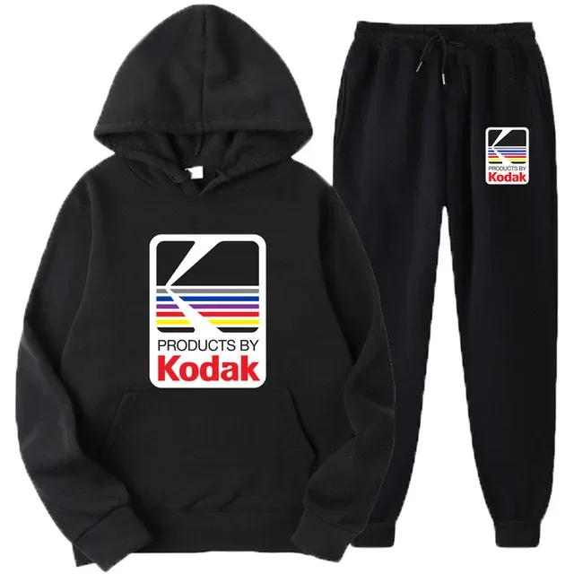 2024 Jeseň a zima Nové logo plus fleece mikina set mužov európska veľkosť voľnej mikiny Sada študentov voľného času