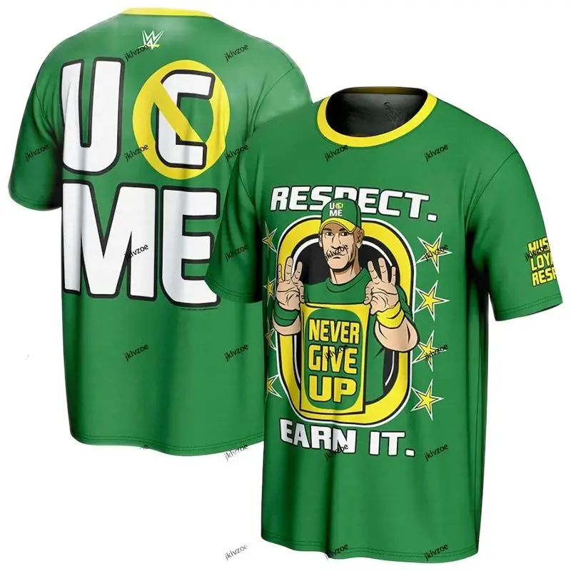 2024 John Cena Wwe Bearwell Tour Cotton Women Detské oblečenie tričko Men Dievčatá Teenager chlapci Tee John Cena 500 úroveň Hustle JCS