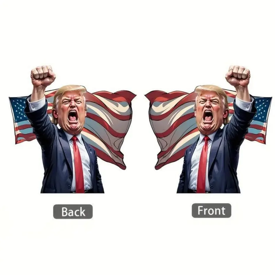 2024 Karikatúra Trump Trump US Flag Prívesok Keychain Keychain Acrylové autá Charms batoh Halloween vianočné dekorácie