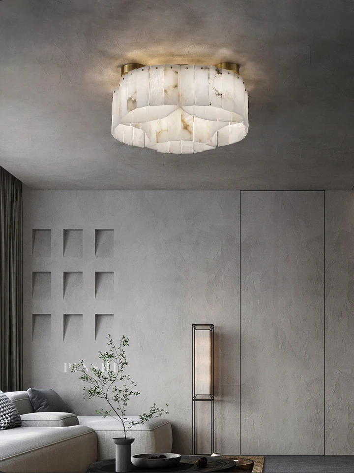 2024 Kreatívne mramorové stropné žiarovky Gold Lampary LED LED LED LED LUXURY PRÍRODNÉ MARME LILLECTING