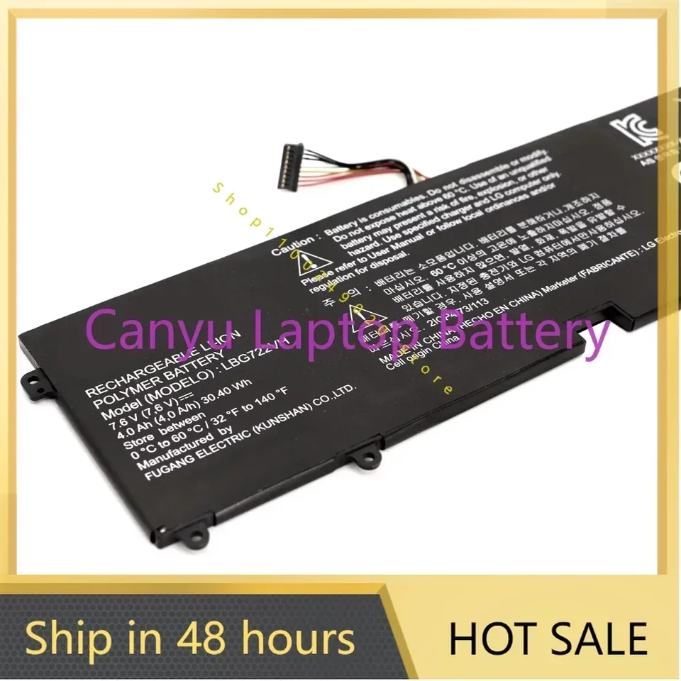 2024 LBG722VH pre LG 13Z940 14Z950 EAC62198201 13ZD940 14ZD960-GX5GK EAC621982 7,6V 30,4WH