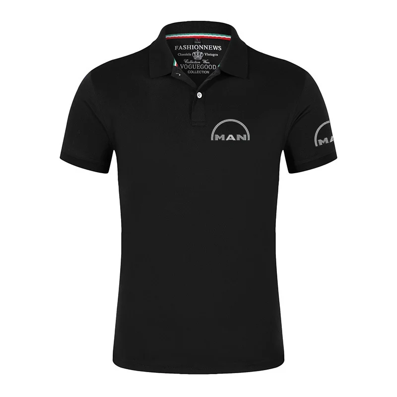 2024 Men Man Truck Truck Short Ruckve Clother Tričko Tričko Fashion leto nová pevná farba Pohodlná pullover na voľný čas