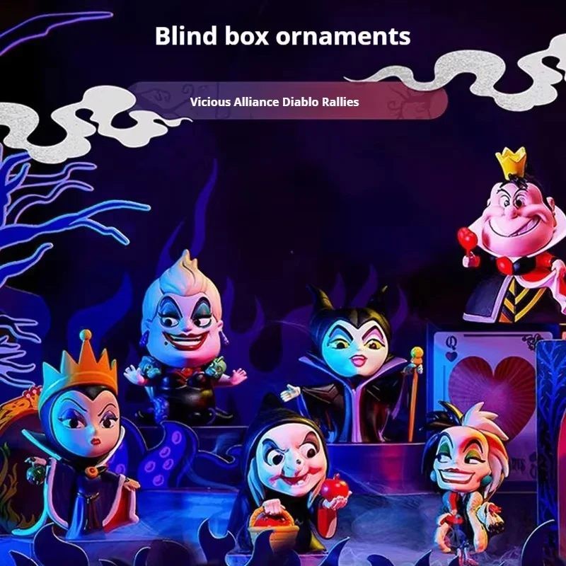 2024 Miniso New Disney Villain Evil Queen Queen Blind Box Desktop Collection Zbierka prekvapenie krabičky narodeniny darček pre priateľov