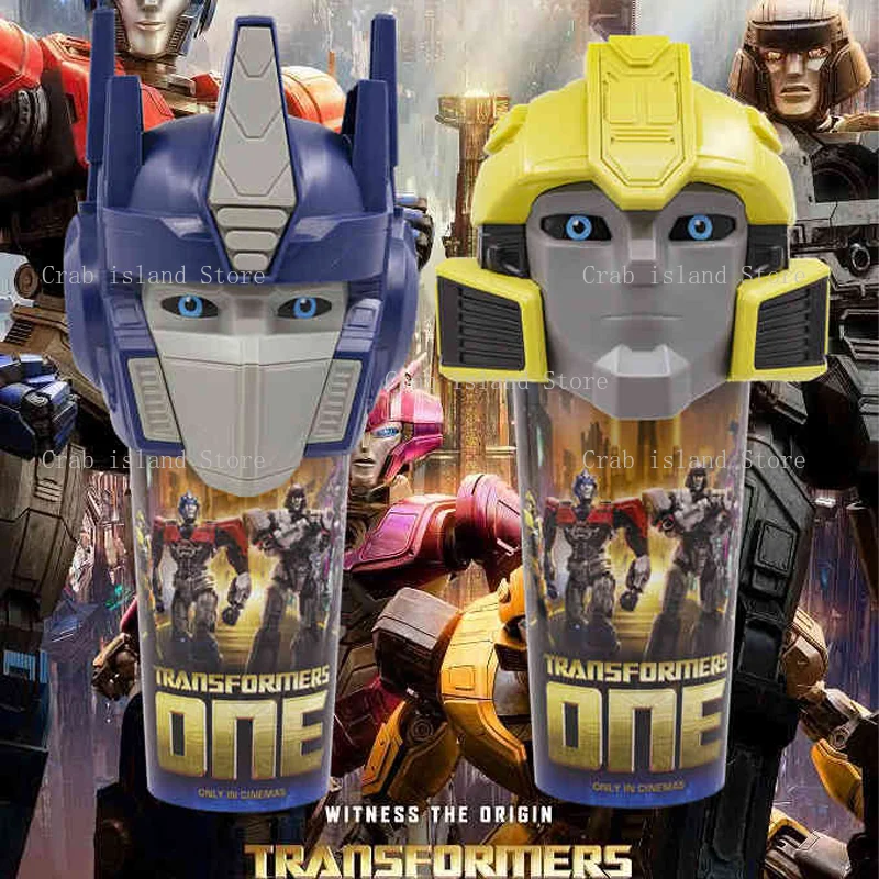 2024 Movie Transformátory One Topper Cup Optimus Prime Exclusive Divadlo Slaw Popcorn Bucket Cinema Collectibles Fans Girds