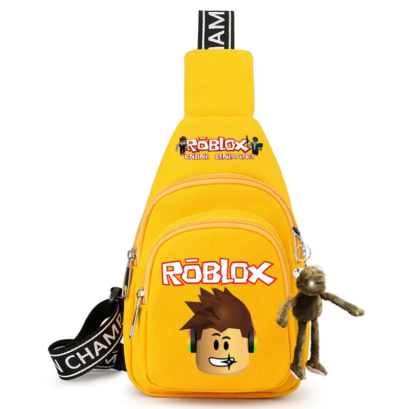 2024 Módne detské plátno Malé vrecko na hrudník Prispôsobené pre roblox roztomilé neformálne taška na rameno pre študentov