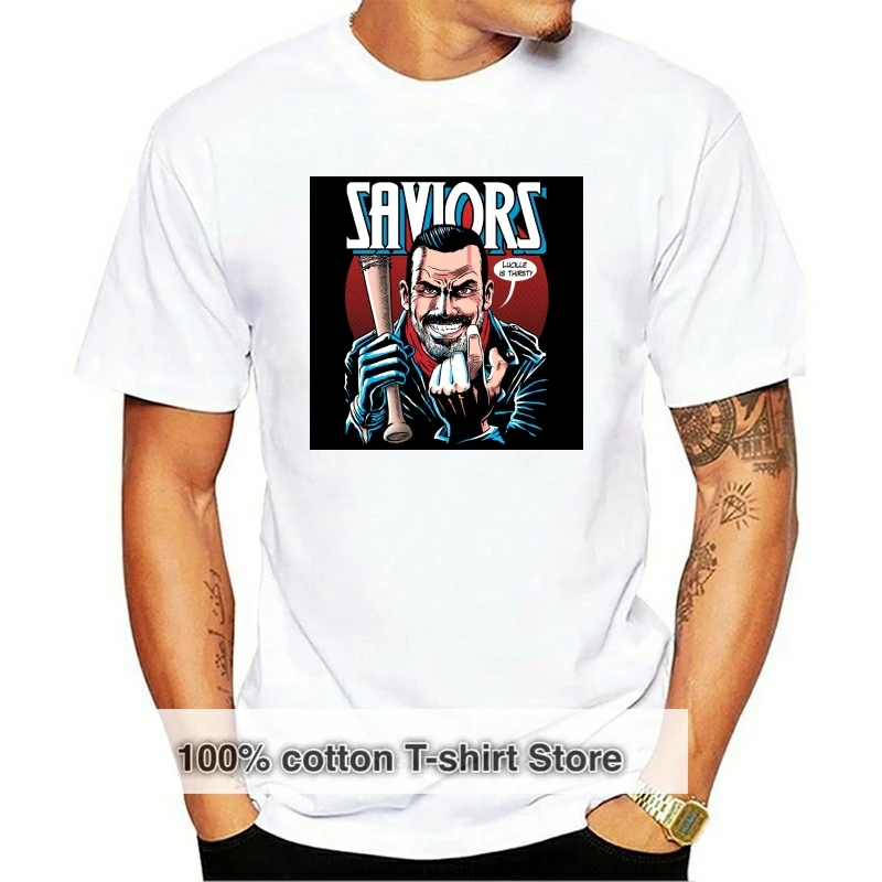 2024 módne príležitostné streetwearsaviors Twd Negan Lucille Twd Walking Dead Tee C23Brand Clothing Men Tirt 017734
