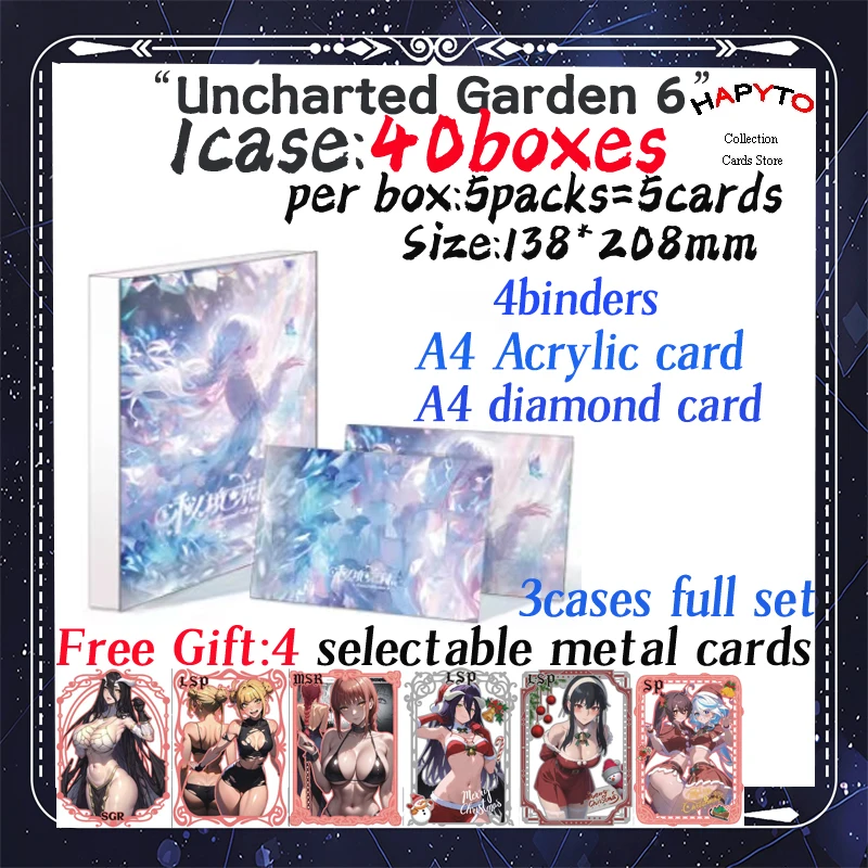 2024 najnovšie nezmapované záhradné 6 zbierky kariet Waifu Goddess Story Collection Card Card Swimsuit Bikini Booster Box Darček