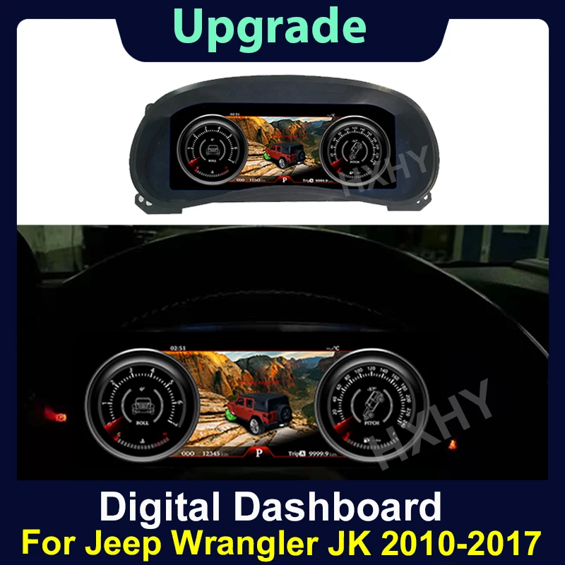 2024 Najnovší originálny automobil Digitálny klaster pre Lexus Jeep Wrangler JK 2011-2017 LCD Speed ​​Meter Dashboard