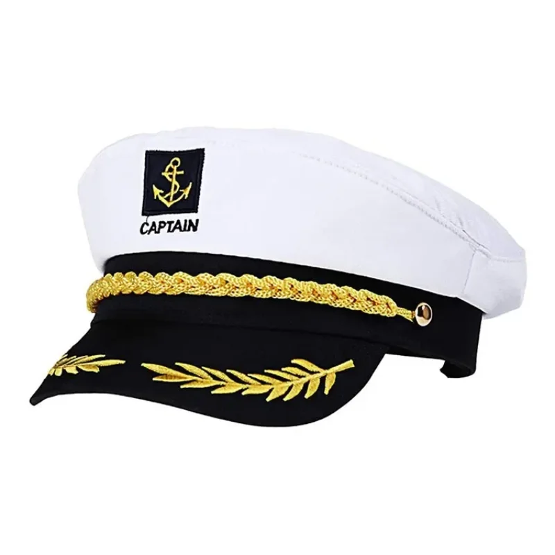 2024 Navy Marine Hat Sailor CAPIRT COSTUME KOSTOM KAPELS YACHT CAPTILNA KAPER KAPER HAT FUNNÁ PARTY KLYCH