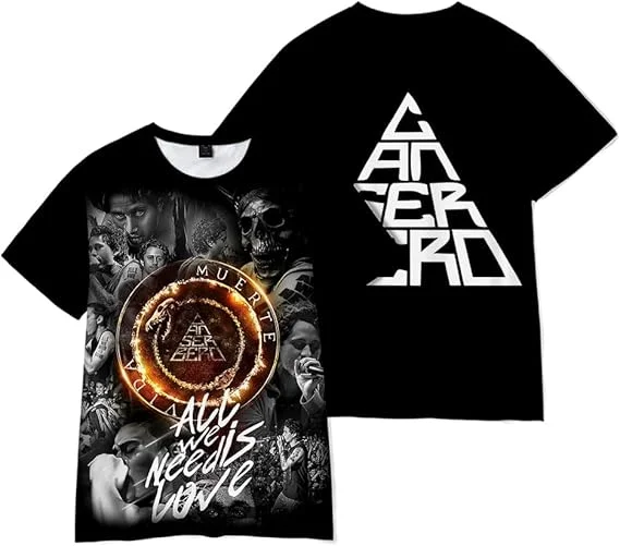 2024 New Canserbero Vida Album Merch T-Shirts for Men Women 3D Print Hip Hop T tričko módne streetwear s krátkym rukávom TEE Y2K TOP