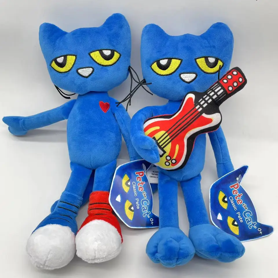 2024 NOVINKA 30 cm Pete the Cat Plush Game Animation Detské narodeninové darčeky a dovolenkové darčeky izba dekor mačiatka plyšy hračky
