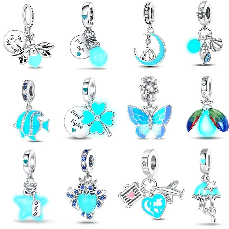 2024 NOVINKA 925 Sterling Silver Svetlá kúzlo korálky pre Pandora Originálny náramok DIY jemné šperky Engagement