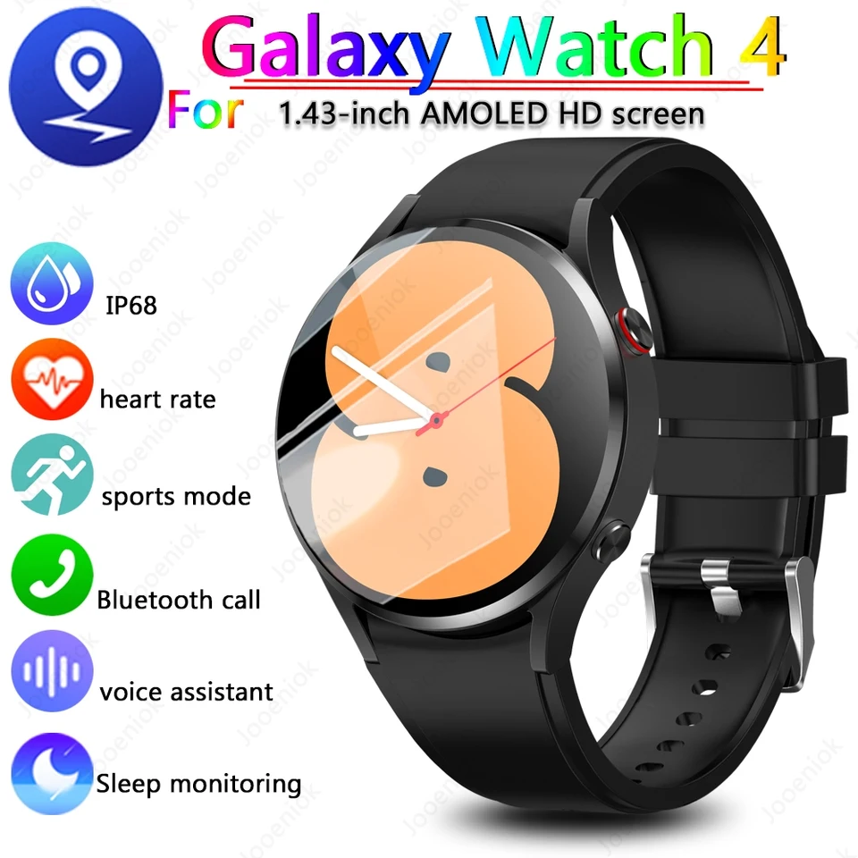 2024 NOVINKA For Galaxy Watch 4 Smartwatch Men GPS Sport Waterproof Watch Amoled HD Bluetooth Call Smart Watch Android iOS
