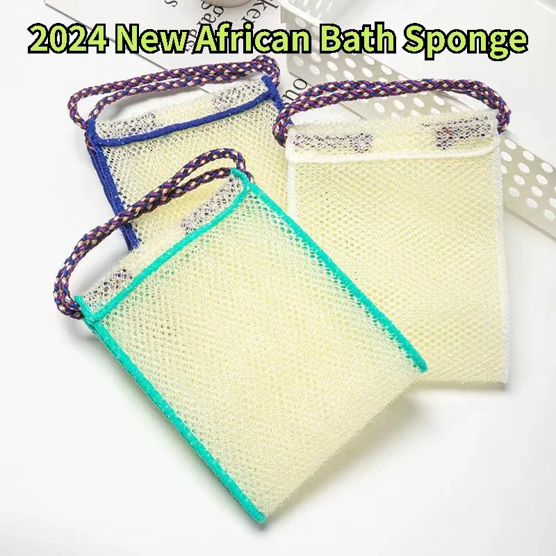 2024 Nová africká kúpeľná špongia Africká sieť dlhá sieťová špongia Exfoliatujúca sprchová sprcha Krstička, pračk