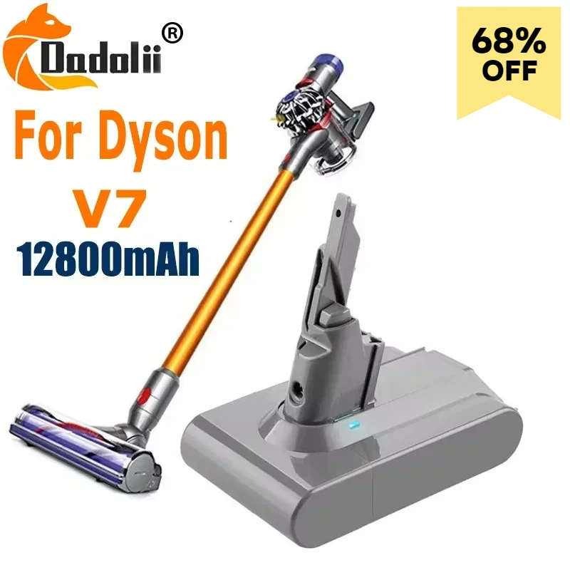 2024 Nová batéria Dyson V7 21,6 V 12800 mAh Li-Lon Nabíjateľná batéria pre výmenu batérie Dyson V7